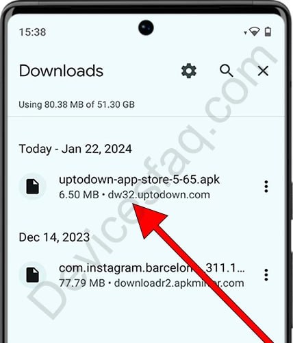 Tap downloaded APK